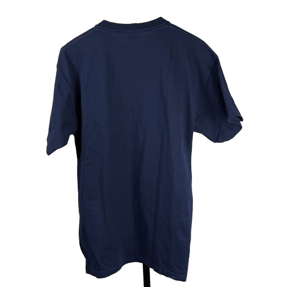 Las Vegas Blue T-Shirt Red White Embroidered Short Sleeve Tee Men’s Large Cotton - Picture 2 of 4